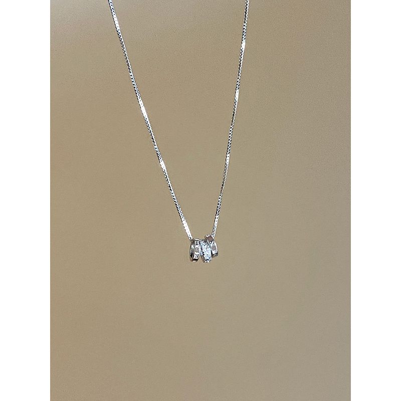 Women's Zircon Pendant Niche Style Jewelry Silver Necklace