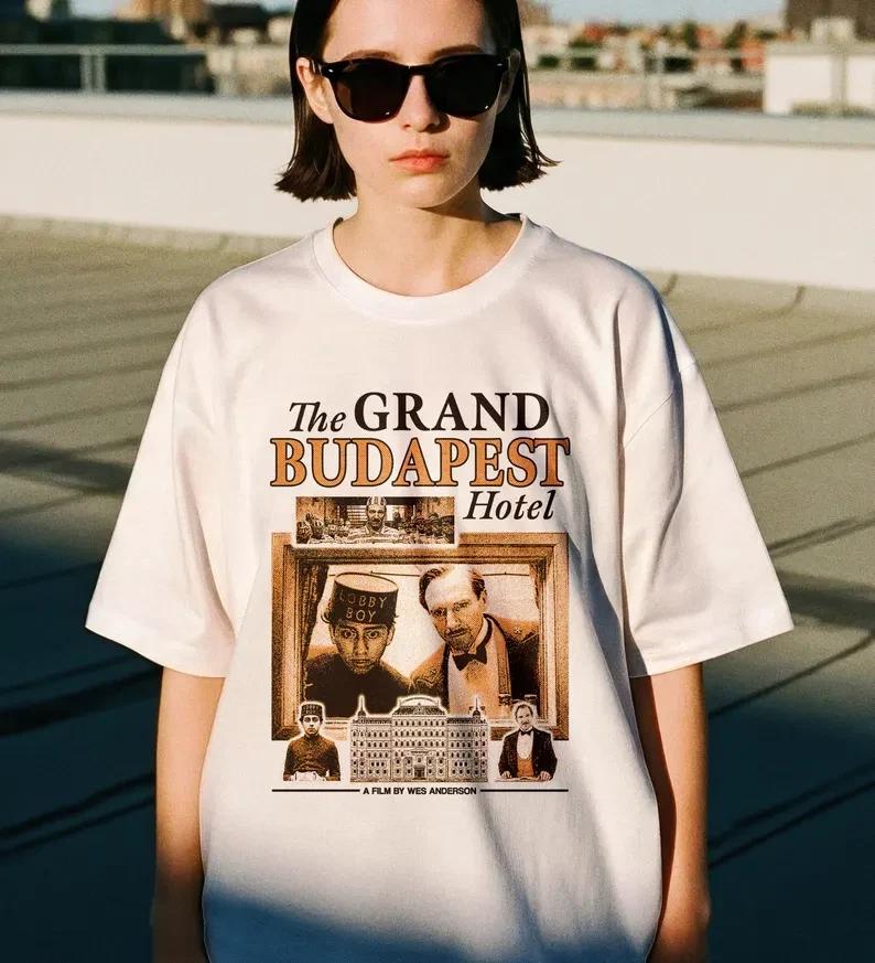The Grand Budapest Hotel Film T-Shirt, Wes Anderson Cinema Tee XL