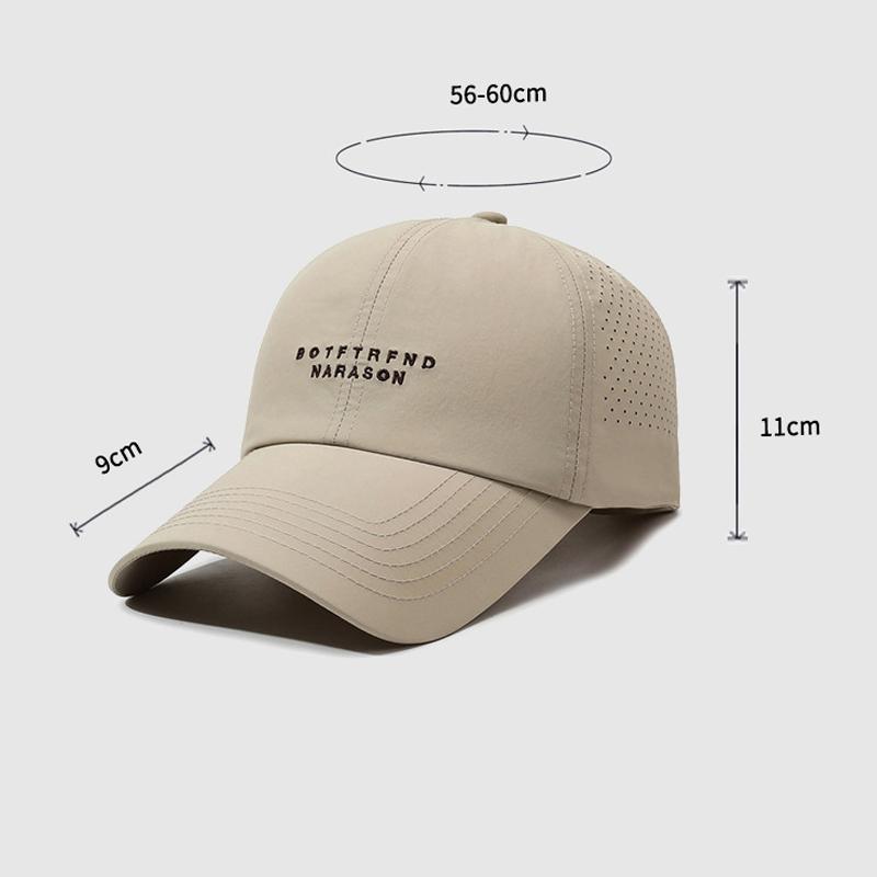 Breathable Quick-Drying Baseball Cap Unisex Sunscreen Cap Letter Embroidery Outdoor Sports Cap