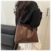 Two Sets Of Casual Solid Colour Large Capacity Retro Fashion Texture Shoulder Tote Bag For Women