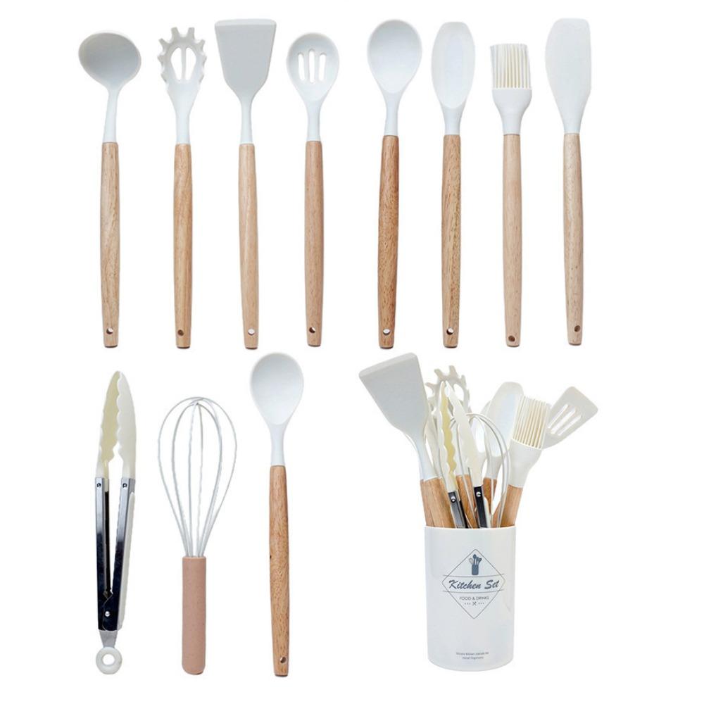 12/14Pcs/Set Eco-Friendly Silicone Kitchenware Set Non-Stick Cookware Set  Kitchen Use