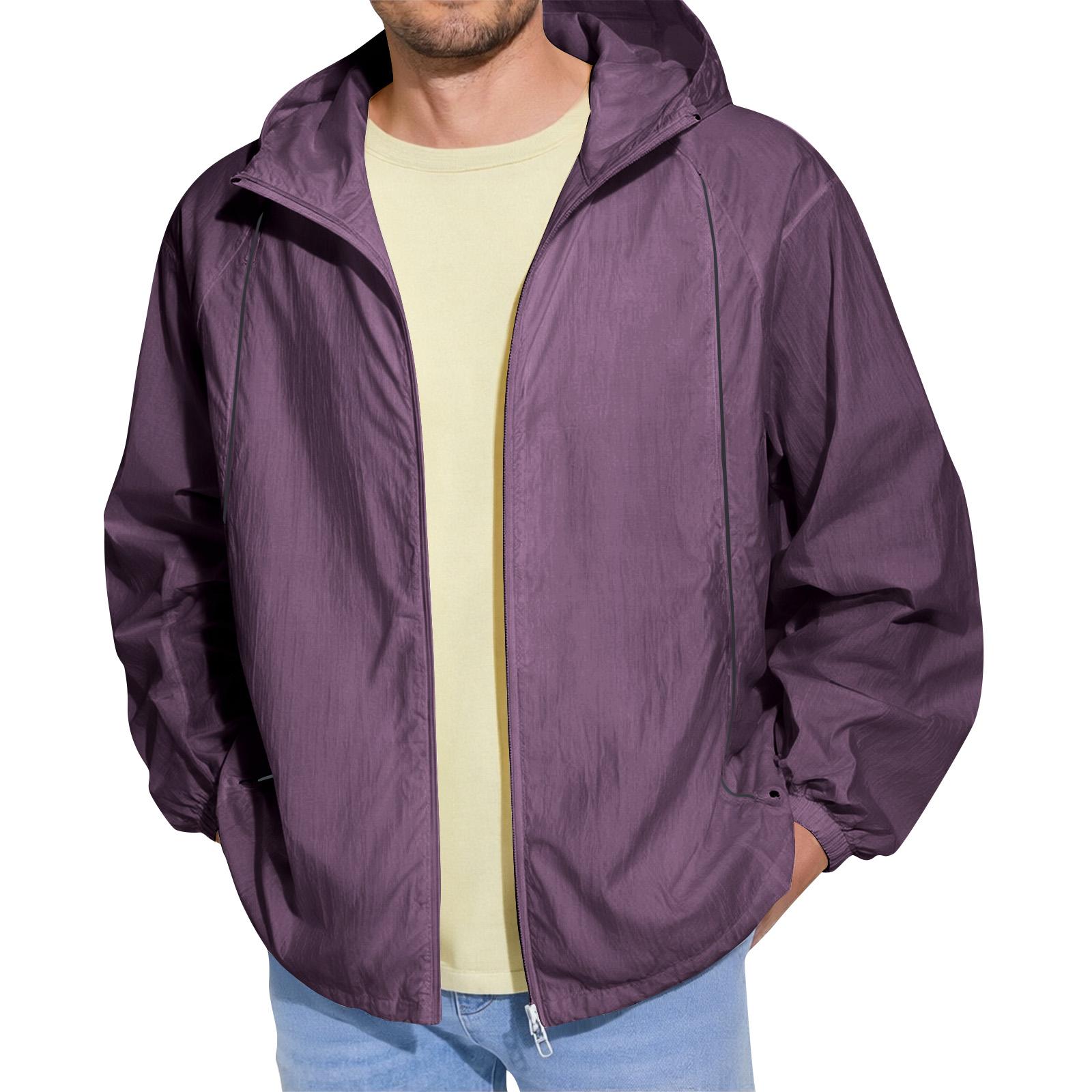 

Men s And Women s Sun-protective Clothing Workwear Jackets Couple Skin Clothing Quick-drying And Breathable Tops XL фіолетовий