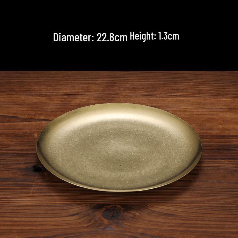 ZISIZ Light Luxury Retro 304 Stainless Steel Dinner Plate