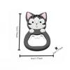 Cartoon Fridge Magnet Bottle Opener PVC Soft Gel Standing Magnetic Portable Folding Beer Gift