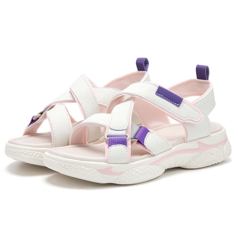 Женские сандалии Летние уличные спортивные сандалии с открытым носком Повседневные толстые подошвы на платформе Милые женские спортивные сандалии размера плюс 42 розовый 2889₽