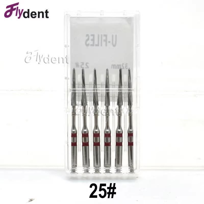 Dental Stainless Steel Reamers Drills For Screw Post Clinic Lab Material 6Pcs In Pack
