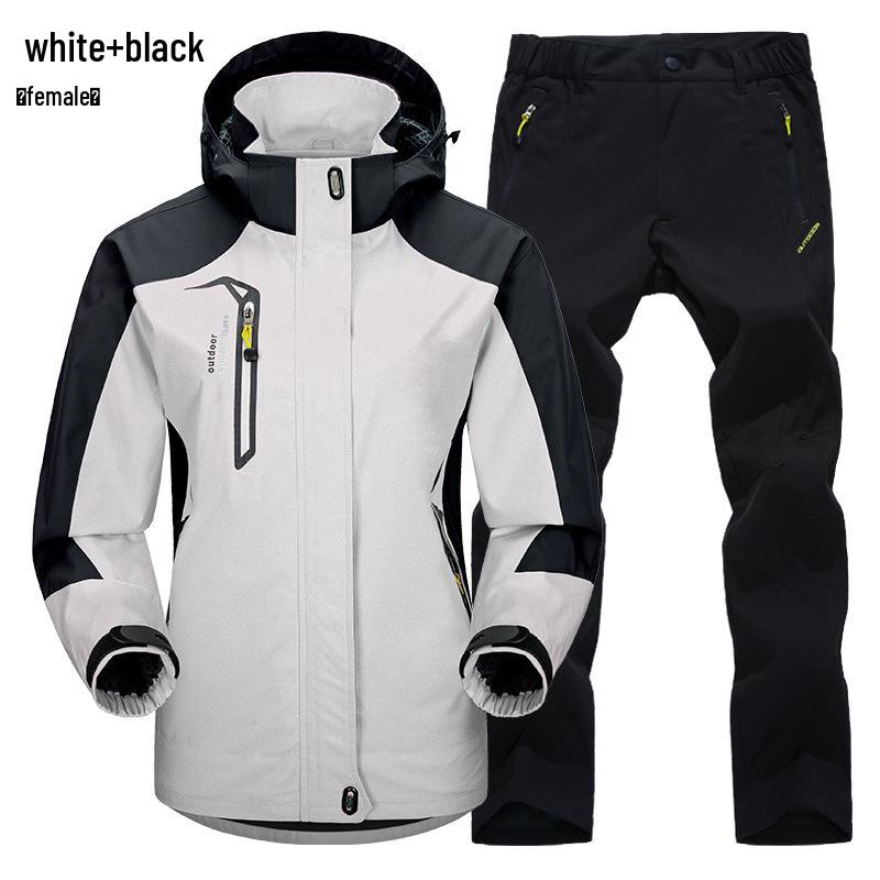 Outdoor Windbreaker Pants and Jacket Set for Men and Women - Windproof, Waterproof, Ideal for Spring/Autumn Hiking