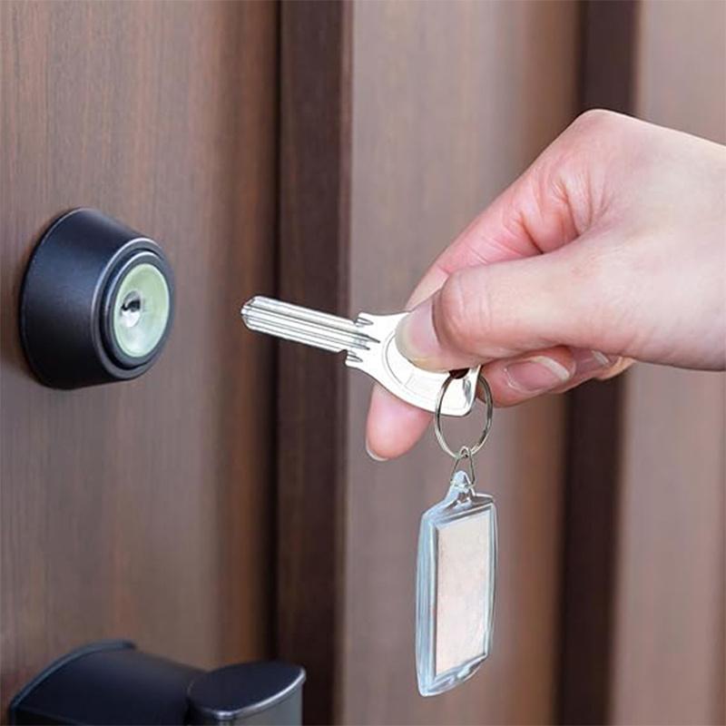 20 szt. Przezroczysty Dwustronny Pusty Brelok na Zdjęcie Akrylowa Ramka na Zdjęcie Breloczki Personalizowany Uchwyt na Brelok ze Zdjęciem z Kółkiem Dzielonym do Wkładki 4,5 X 3,2 cm