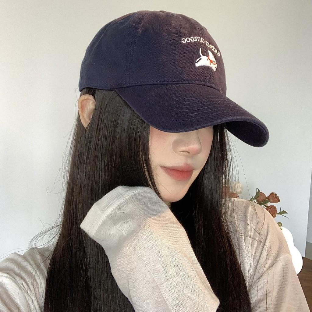 Unisex Casual Baseball Cap With Delightful Embroidered Dog Pattern For Spring
