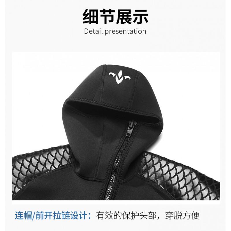 3mm Diving Suit Men Women Hooded One-piece Thickened Cold Warm Surfing Snorkeling Swimming Wet