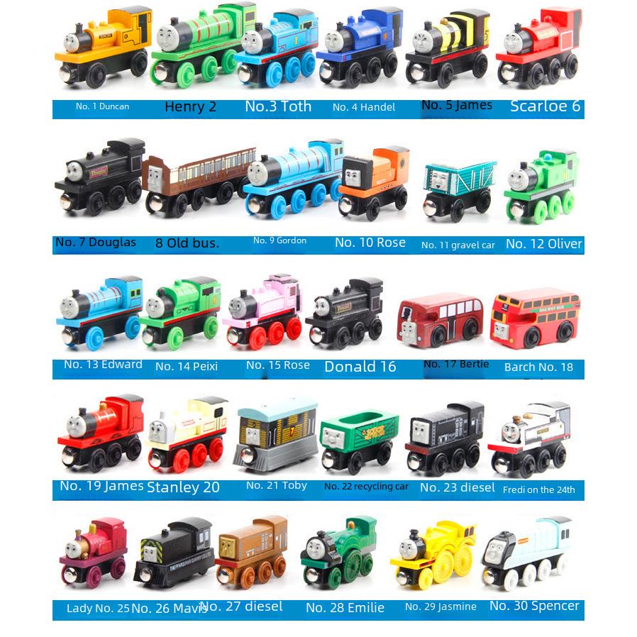 Children's Wooden Toy Train Head Cake Decoration - YB02