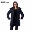 Jinyujie Women's 2025 Winter 90% Duck Down Hooded Mid-Length Puffer Jacket