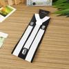 PU Leather Suspenders Braces Suspenders Color Party Braces Y-Back Color Party Lengthen Elastic Adjustable Wide Men