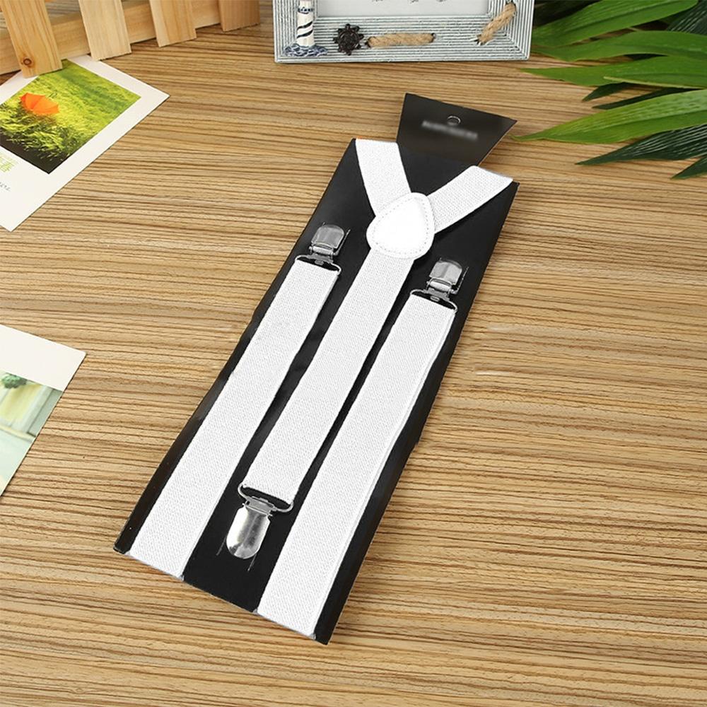 PU Leather Suspenders Braces Suspenders Color Party Braces Y-Back Color Party Lengthen Elastic Adjustable Wide Men