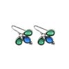 Retro Geometric Gemstone Water Drop Earrings Women Small Niche Design Studs Chic Jewelry