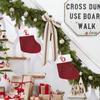 New Cross-Border Christmas Stockings: Festive Red English Letter Party Pendants for Kids