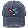 Years Strong Patriotic Eagle Washed Denim Baseball Cap Adjustable Outdoor Casual Hat