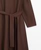 Masimodutti Belt Detail Linen Fluid Knee-Length Dress