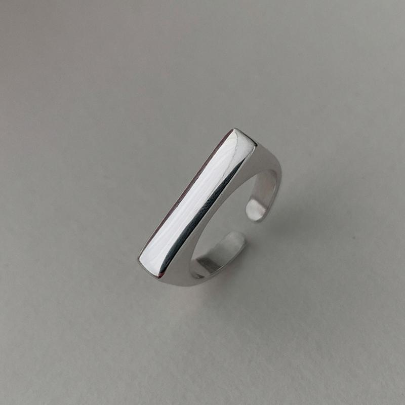 Irregular Geometric Liquid Lava Waterdrop Shaped Open Rings for Women Vintage Silver Color Metal Rings Personality Jewelry