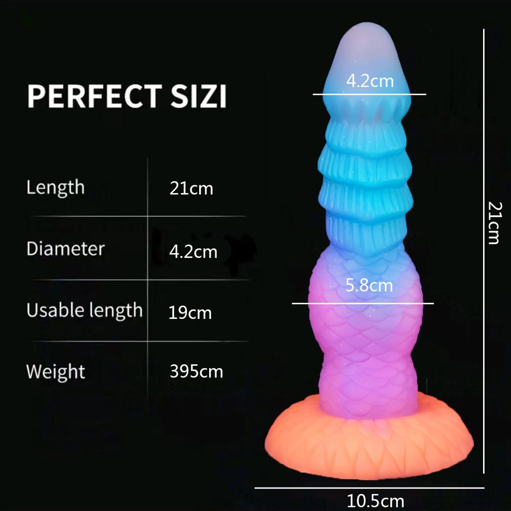 Hot Sale Luminous Anal Dildo Huge Penis Dick Animal/Monster Dildo Sex Toys For Adult 18+ Ass Dilator Glowing Dildo Big Buttplug