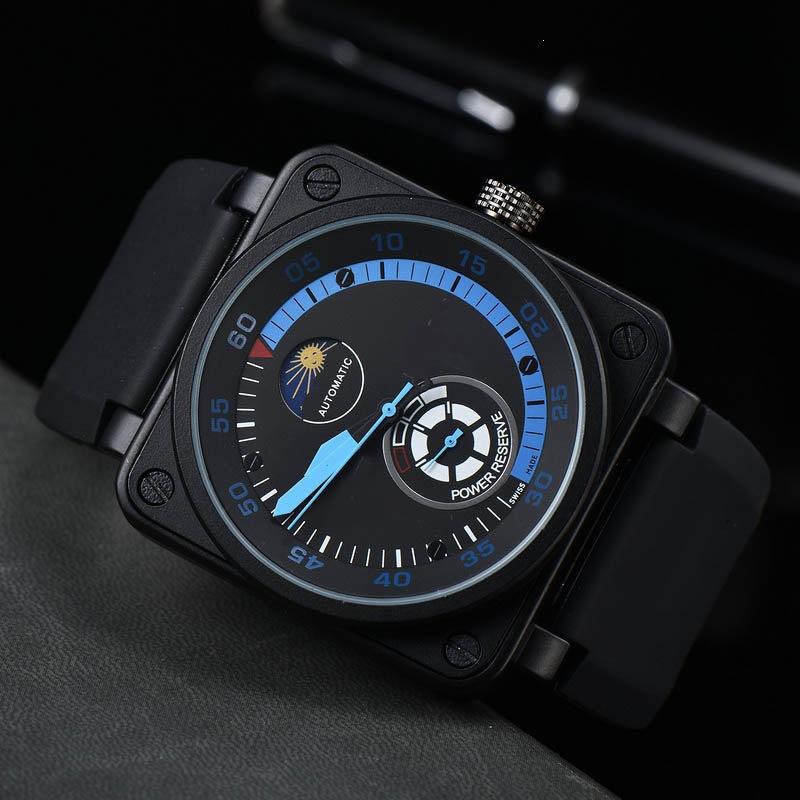 BOPAI Luxury Men's Automatic Mechanical Watch Star Series 3-Hand Luminous Silicone Strap