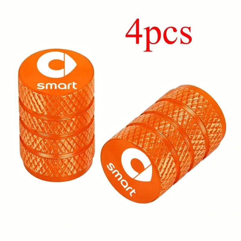 For Smart Fortwo Forfour 451 453 450 452 454 Roadster Coupe 4pcs Car Wheel Tire Air Valve Caps Stem Cover Caps Airdust Covers Valve Stems 1
