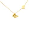 Nubuck Butterfly Titanium Steel Necklace Women'S Stainless Steel Nubuck Double Butterfly Necklace