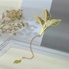 1PC Exquisite Lotus Leaf Vein Metal Bookmark Chinese Style Creative Bookmarks Tassel Pendant Student Gift School Stationery