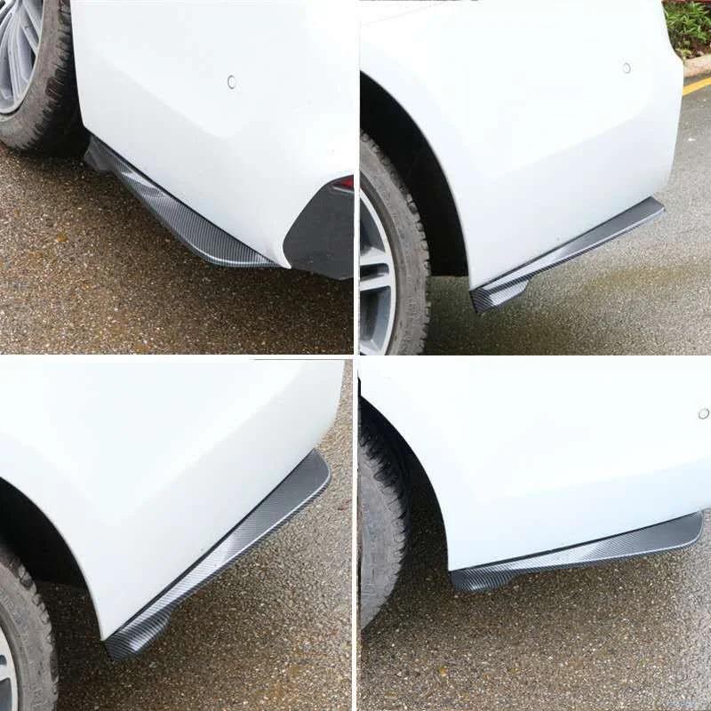 1 Pair Car Rear Bumper Lip Trim Protector Car Side Skirt Cover Car Corner Bumper Guards With Screws Universal Fit
