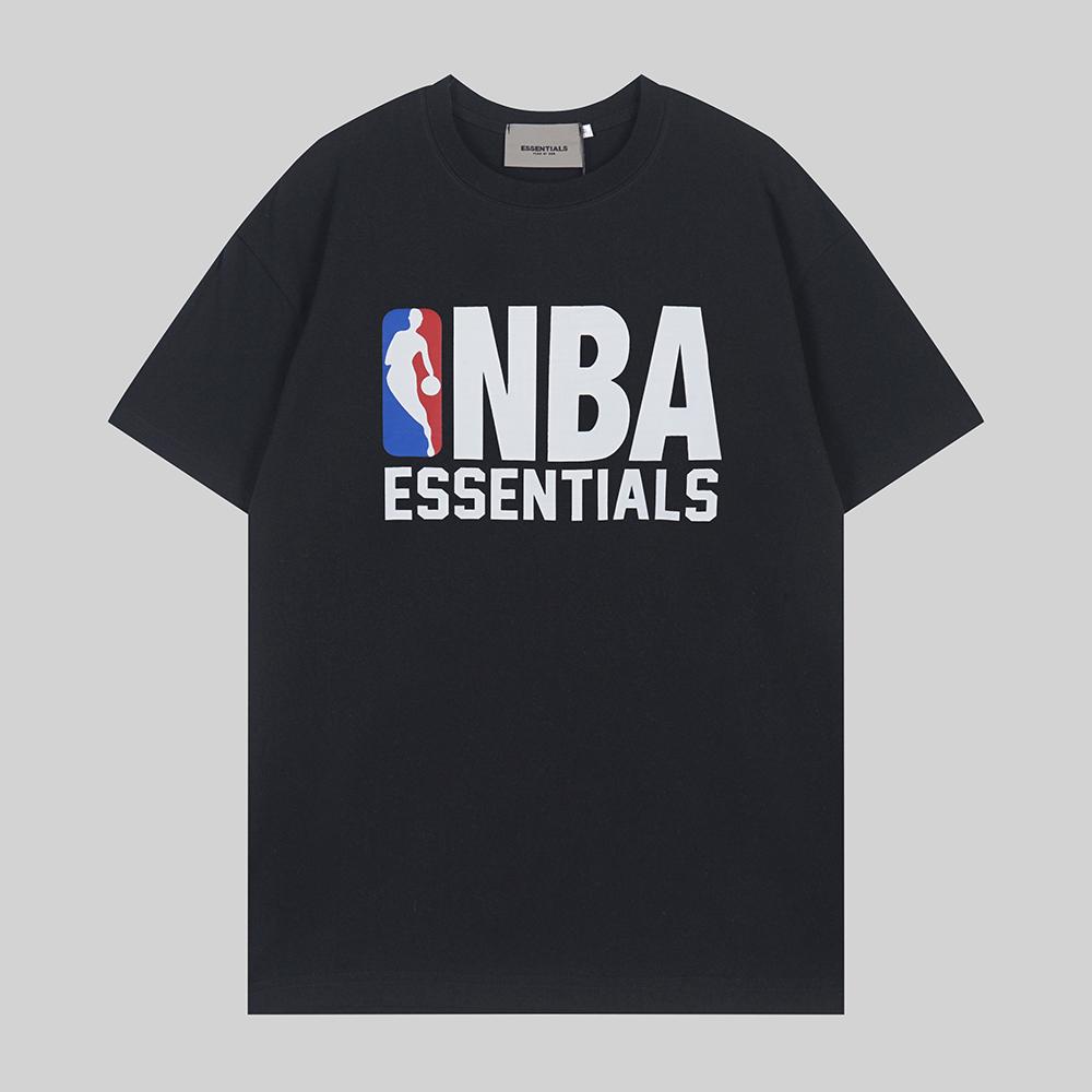 Fear of God Essentials NBA Print Ronde Hals T-shirt Heren Oversized Katoen Korte Mouw Casual Top 3XL