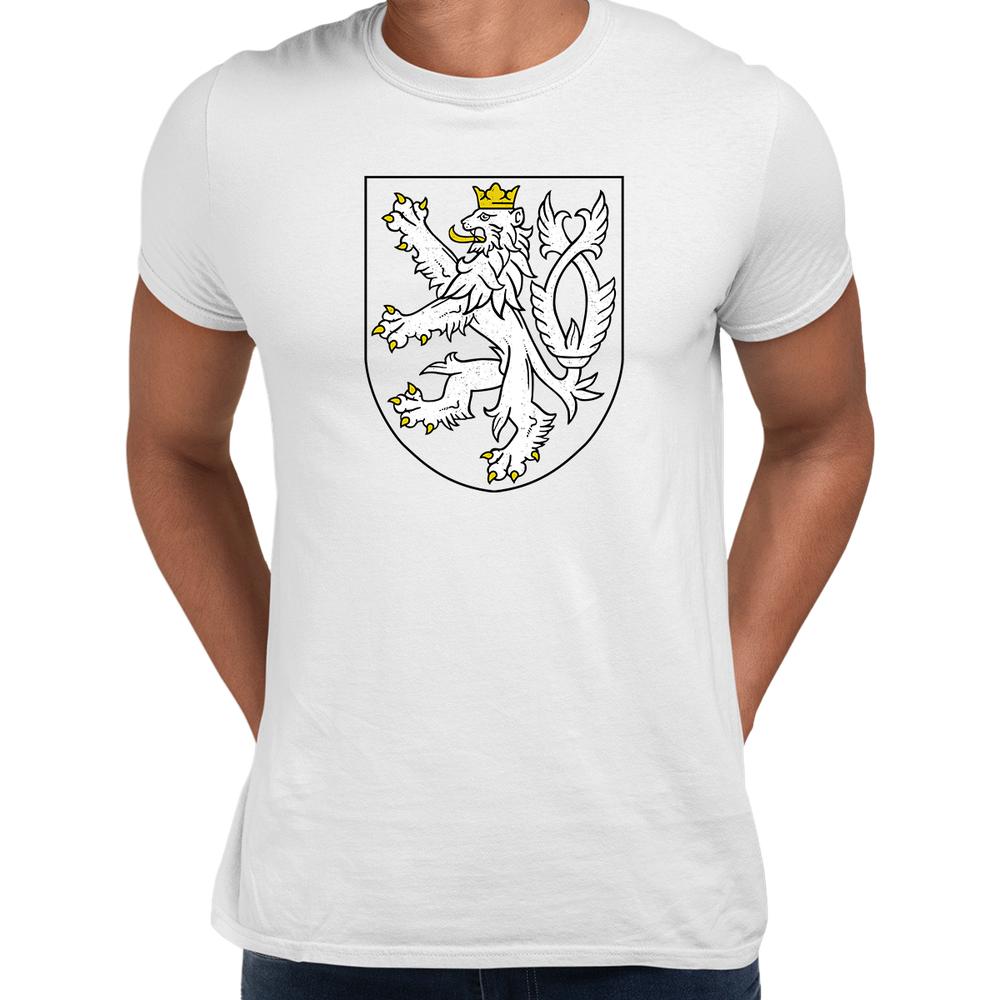 The Coat of Arms of The Czech Republic Political Crew Neck Czechia TShirt L