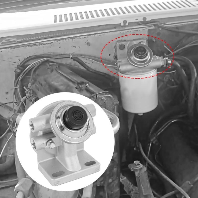 Hand Pump Fuel Filter Base Assembly for R45T R60T R90T Filters, Metal Bracket Base for Marine Service Tasks and Repair