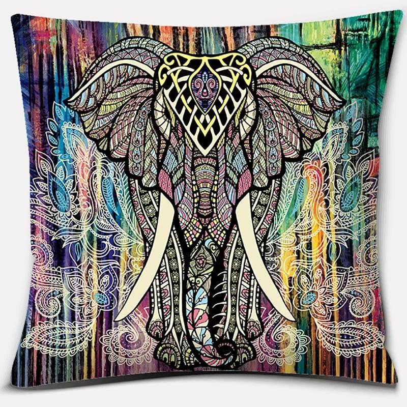 Elephant Pattern Decorative Pillowcase Bedding Home Decor Cushion Pillowcase