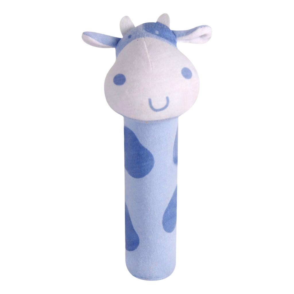 Adorable Baby Grasping Training Bb Stick Squeaky Toy With Animal Designs And Soft Knitted Fabric Stuffed With Pp Cotton
