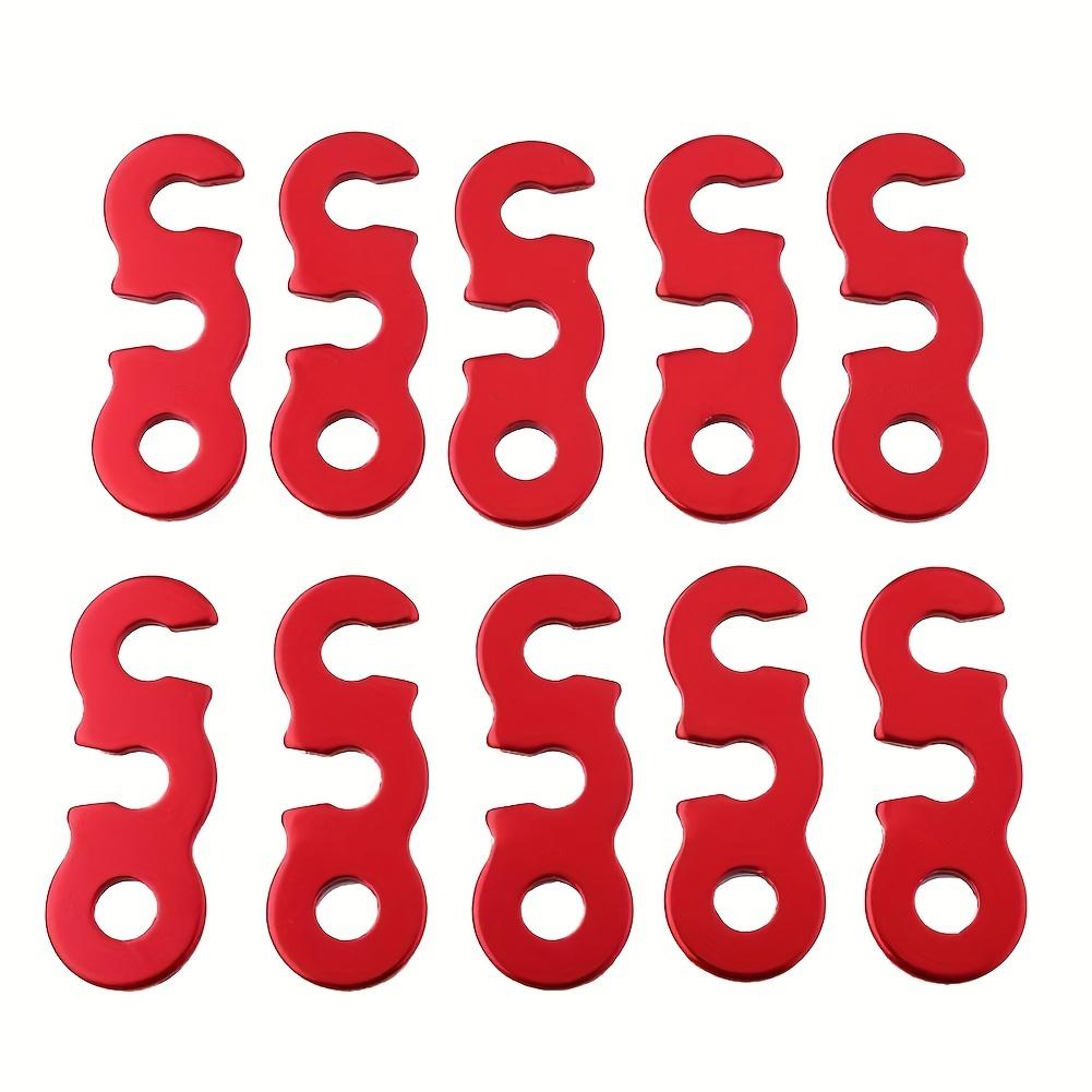 20 Pcs Shelter Tent Aluminium Alloy Wind Rope Anti-Slip Buckle Stopper