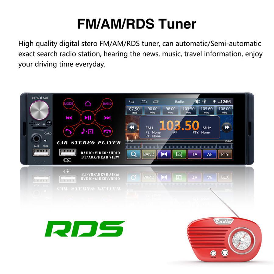 Car Receiver 4.1"Touch Screen Bluetooth RMVB/MP5/Radio/Bluetooth Player AM FM Radio RDS Support Subwoofer Micophone with Intelligent Dynamic Camera