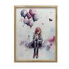 Swing In Balloon Land Swing In Balloon Land, 50X70 Cm, Light Oak Wooden Frame, Matte Paper 230 Gsm