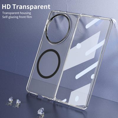 HD Transparante Magnetische Case Voor Huawei Mate X3 X5 X6 XT Opvouwbare Kristalheldere Cover Met Heldere Gehard Glazen Schermprotector