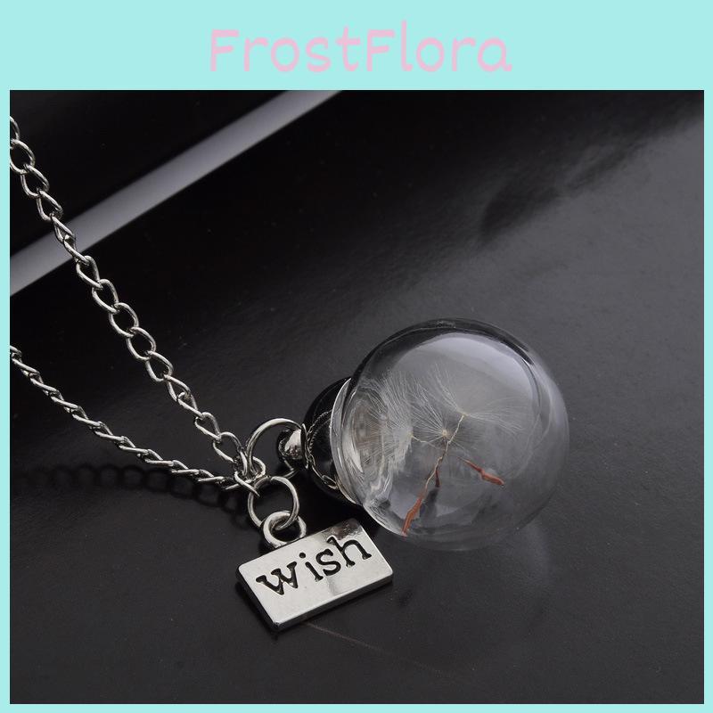 Stunning Geometric Style Crystal Glass Dome Diy Dandelion Necklace For Everyone