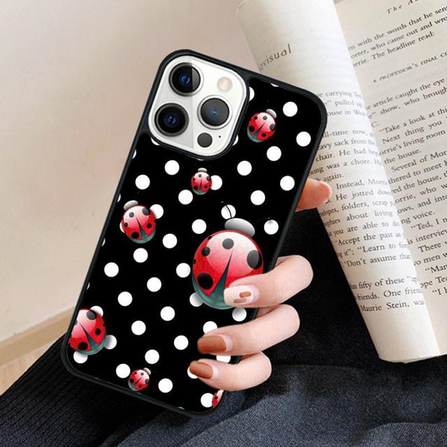 11 Colorful Ladybugs Phone Case Back Cover for iPhone 17 Air 16 15 14 13 11 12 Pro Max Plus Fundas Coque