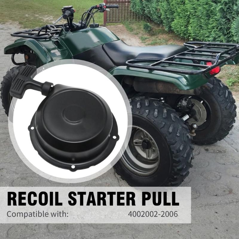 ATV Recoil Pull Starter Assembly 5UH-15710-00-00 for 350 2004-2006 Restoring Manual Starting Function, with Round Housing and Perimeter Mounting