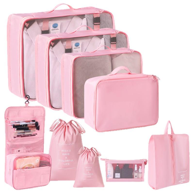 7-Piece Travel Storage Bag Set: Organize Toiletries, Cosmetics, Clothes, Shoes, and Luggage.