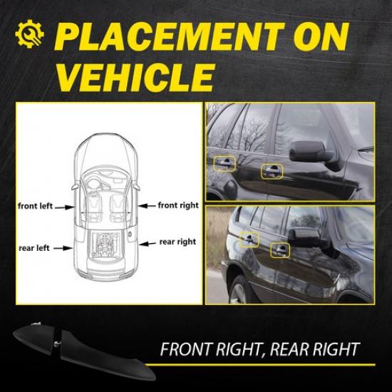 Exterior Outside Door Handle Passenger Right Side Black For BMW X5 E53 2000-2006