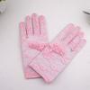 Thin Sunscrean Gloves Sun Protection Summer Mittens Lightweight Lace Flower Gloves  Summer