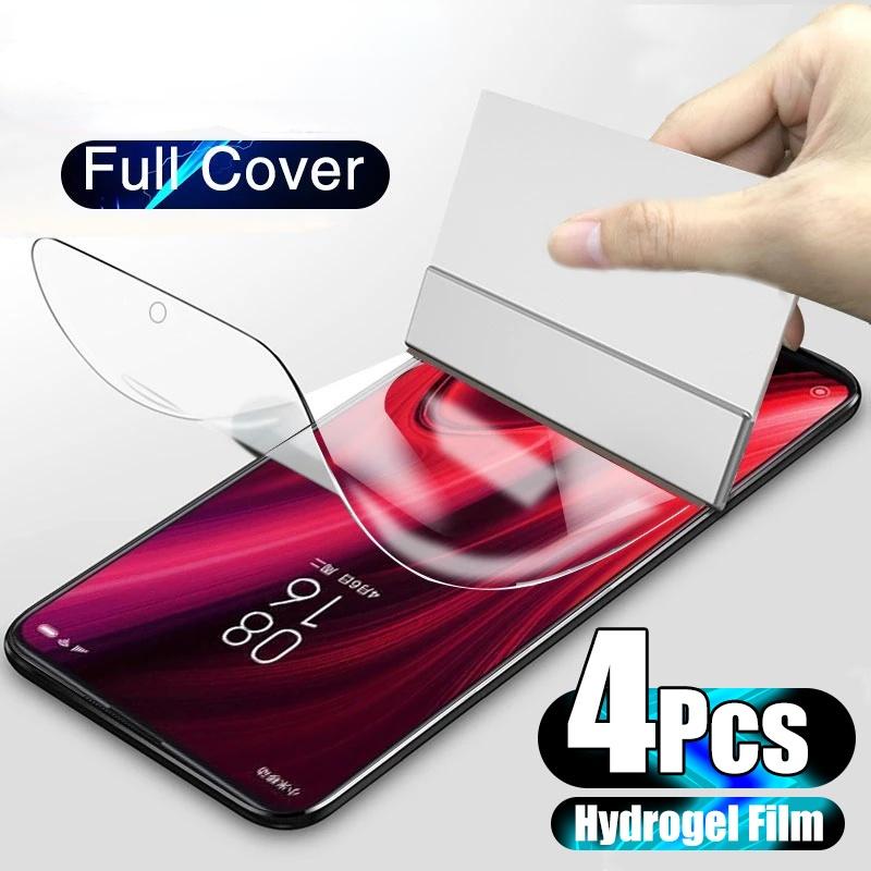 Buy 4PCS Hydrogel Film Screen Protector For Xiaomi Redmi Note 10 7 8 9 Pro Full Cover Screen