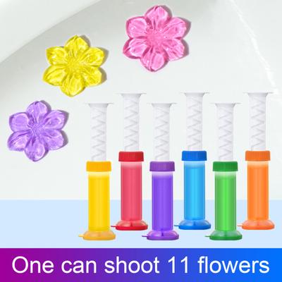 48 ml 11 Count Toilettengel 6 Düfte Fleck Geruchsentfernung Lufterfrischer Blumenform Toilettenschüsselreiniger Stempel Badezimmerzubehör