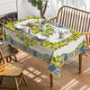Summer Yellow Lemon Flowers Leaves Waterproof Tablecloth Wedding Party Decor Washable Rectangle Table Cloths Dining Table Decor