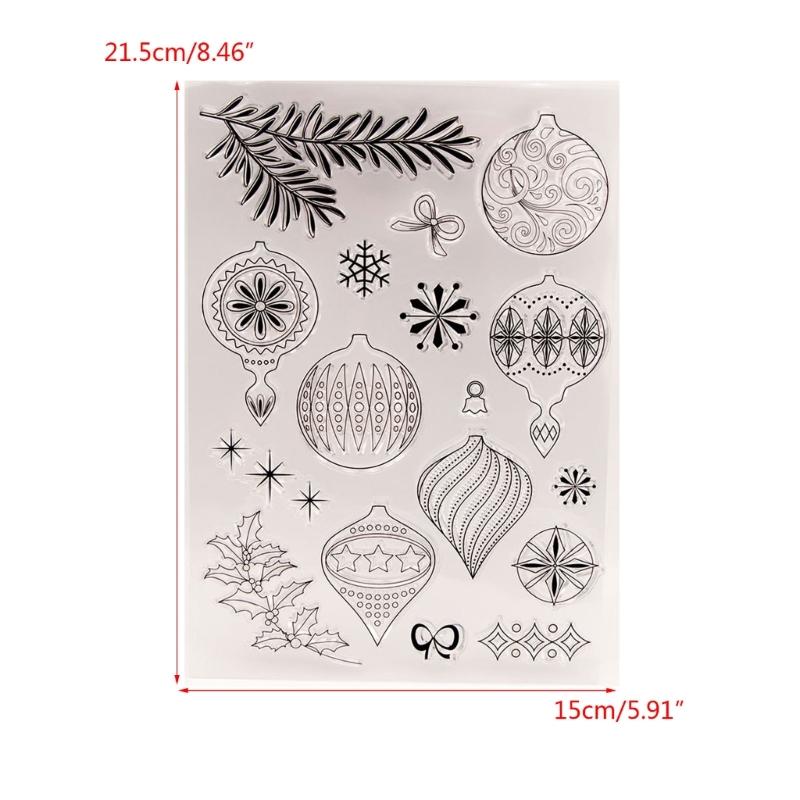 Christmas Clear Stamps Vintage Silicone Seals for DIY Scrapbooking Card Making Embossing Decoration Rubber Stamps Crafts