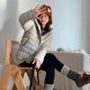 Daunen gepolsterte Kleidung Damen Winter Neu Kapuze Kleine gepolsterte Jacke Locker Lässig Warm Gepolsterte Jacke