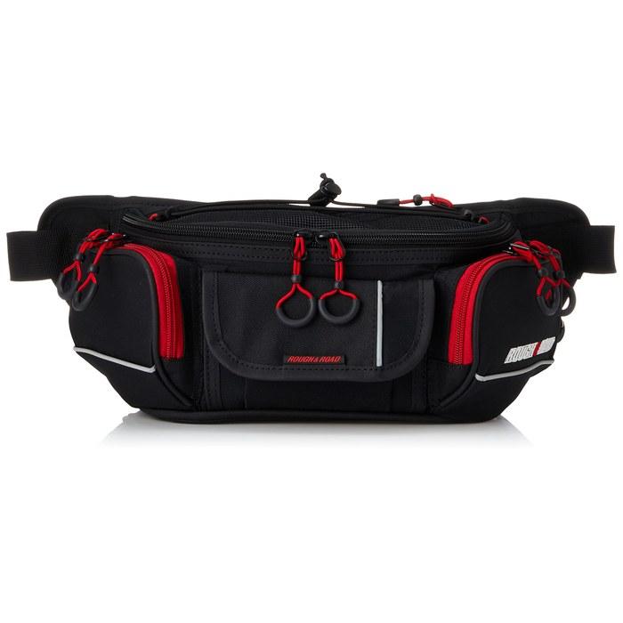 Rough & Road Waist Bag Rough Waist Bag Wide Black/Red W29xD10.5xH14cm RR9612